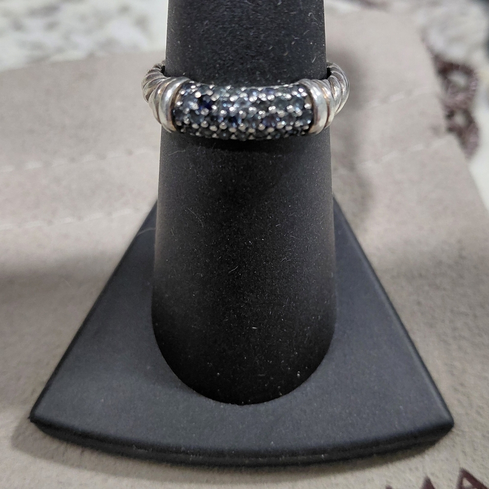 David Yurman Candy Cable Sapphire Ring Size 7